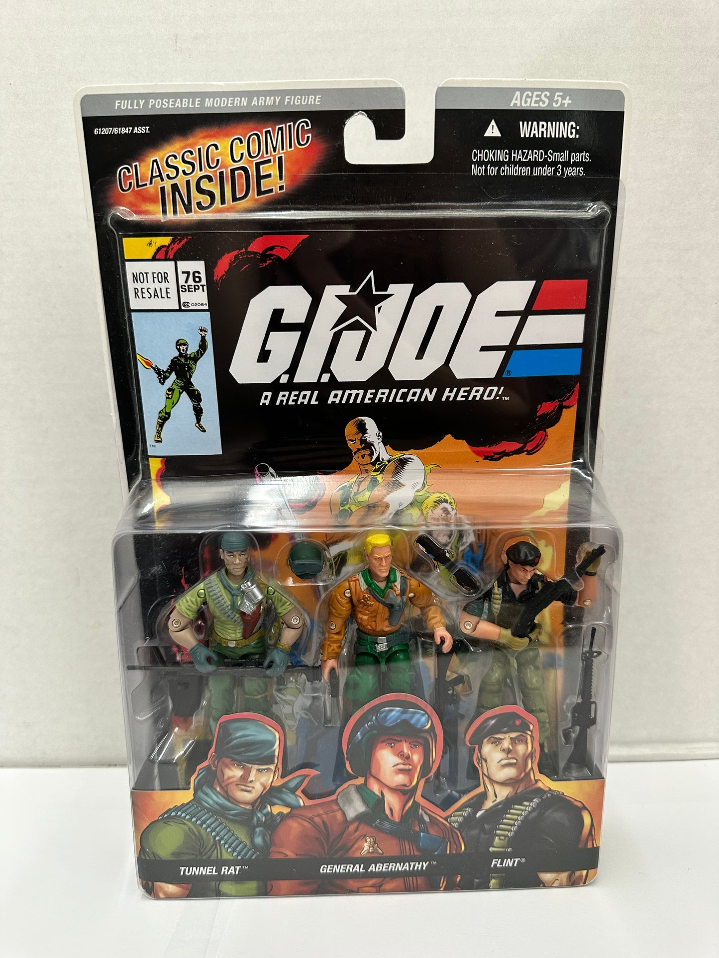2005 GI Joe Comic Pack# 76 Tunnel Rat General Abernathy Flint 3 Pack 3.75"