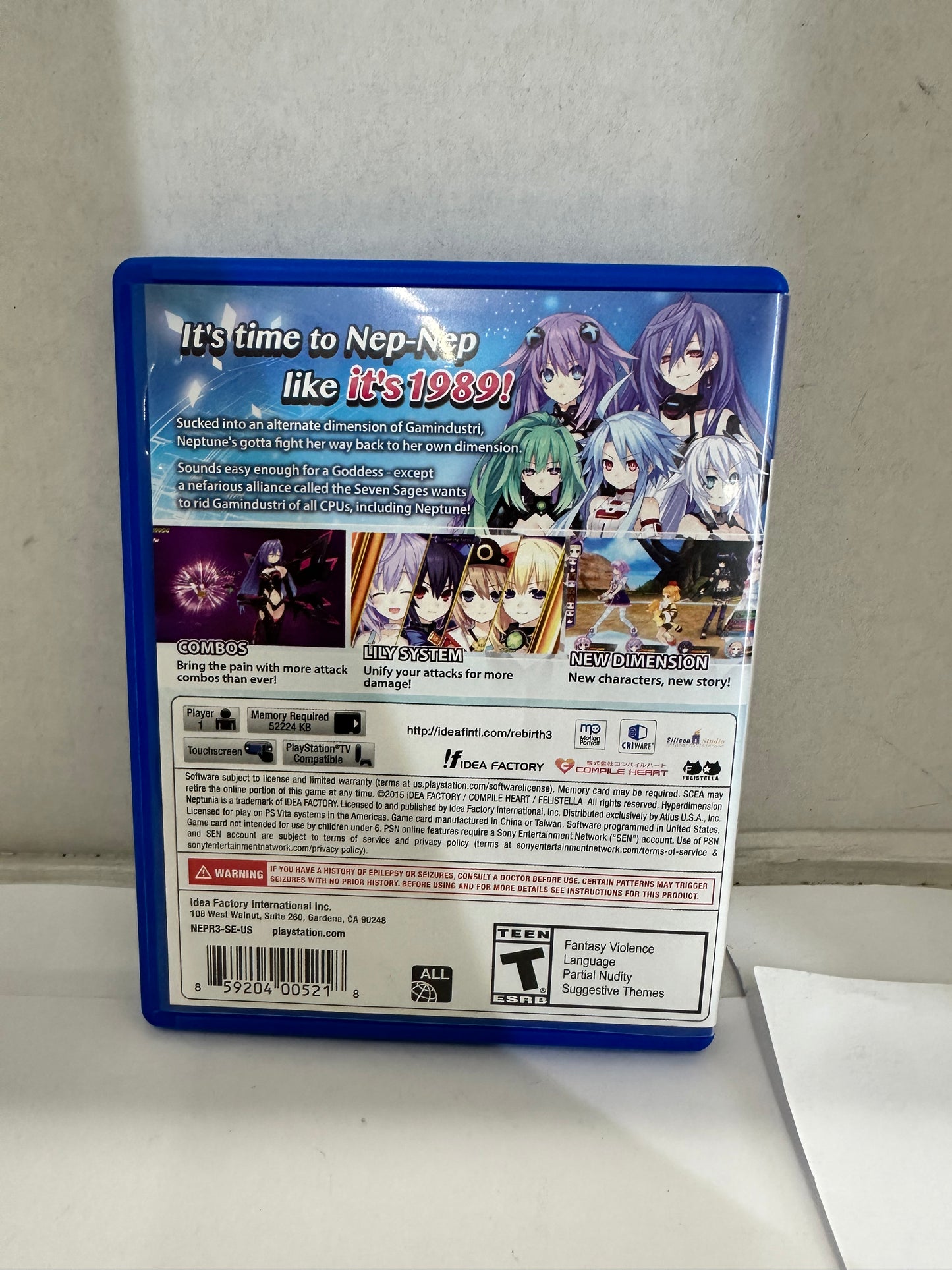 Hyperdimension Neptunia ReBirth3: V Generation (Sony PlayStation Vita, 2015)