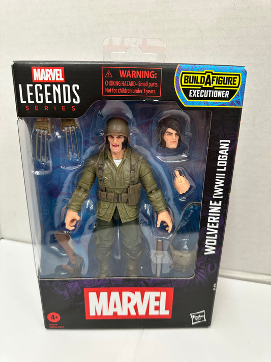 Marvel Legends Wolverine WW2 Logan 6" Action Figure Executioner BAF Open Box