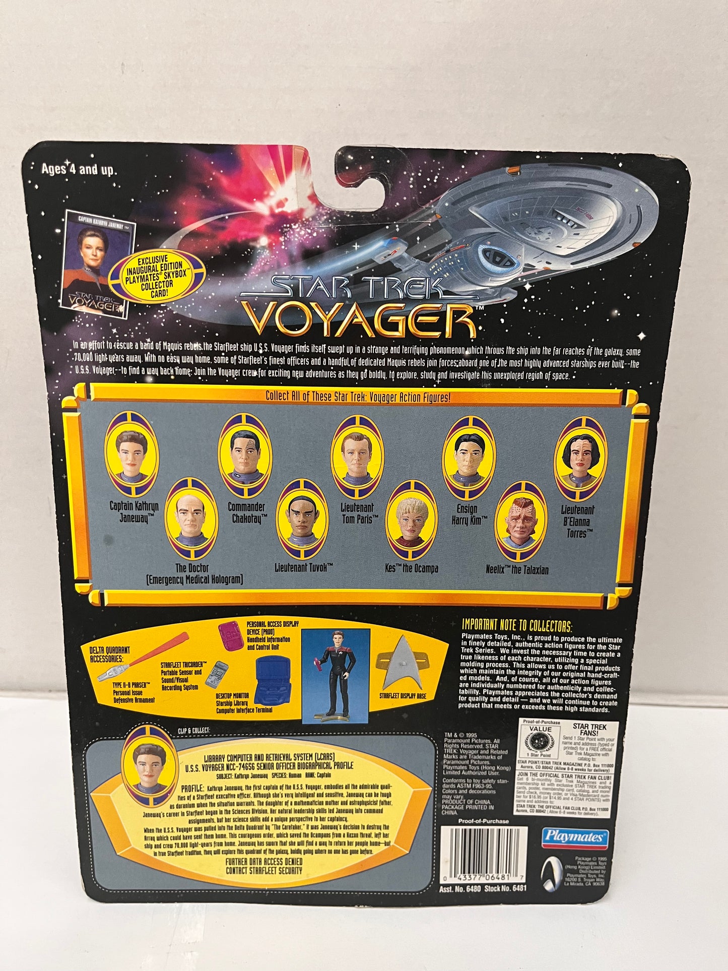 Playmates Star Trek  Voyager Captain Kathryn Janeway Action Figure - NEW SEALED