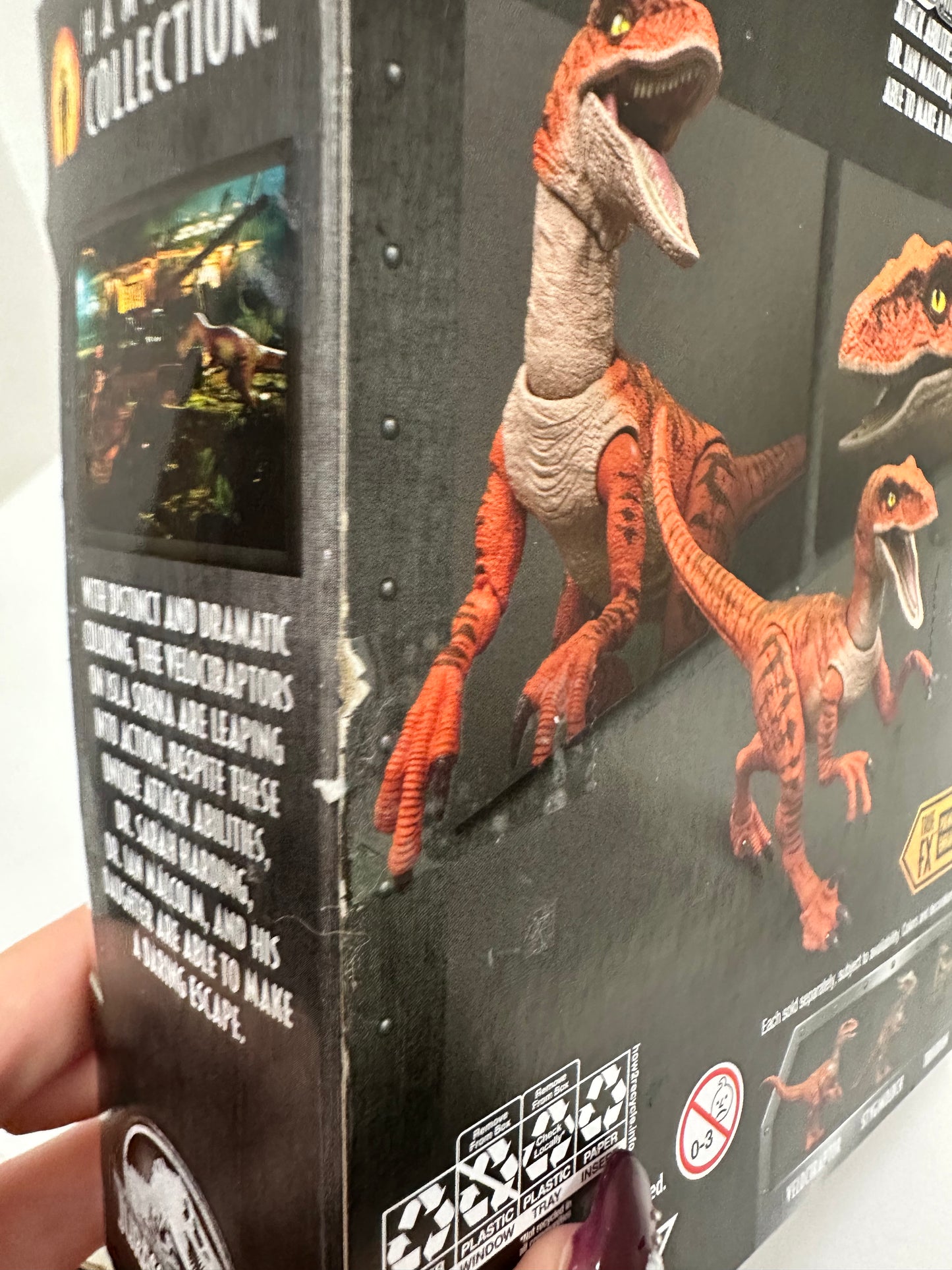 Jurassic World Hammond Collection Velociraptor OPEN BOX