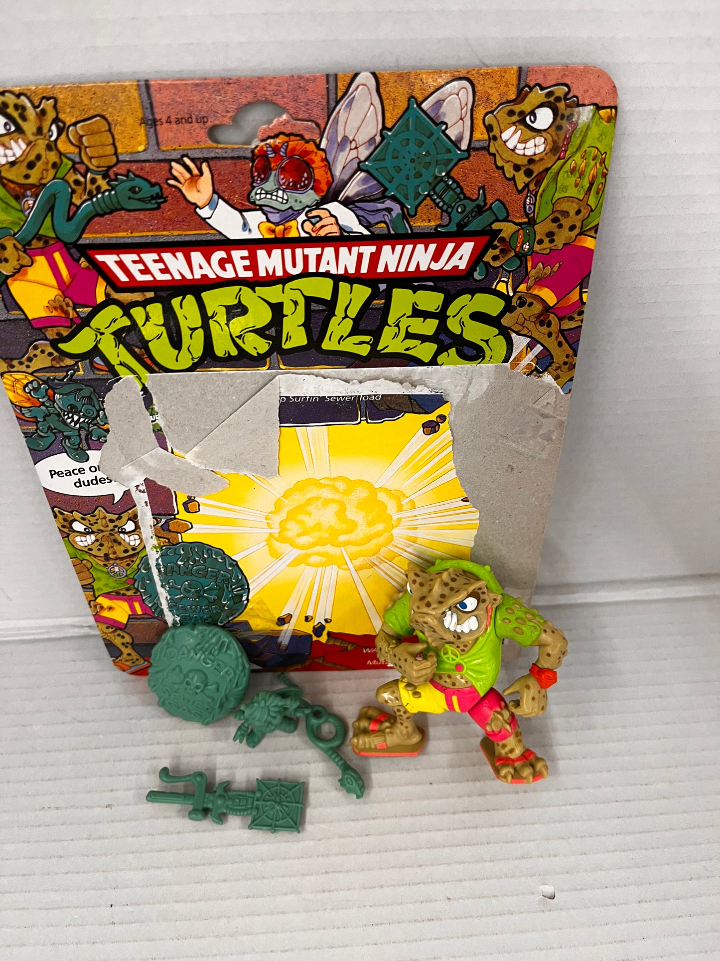 Vintage 1990 Playmates TMNT Napolean Bonafrog  Action Figure Complete