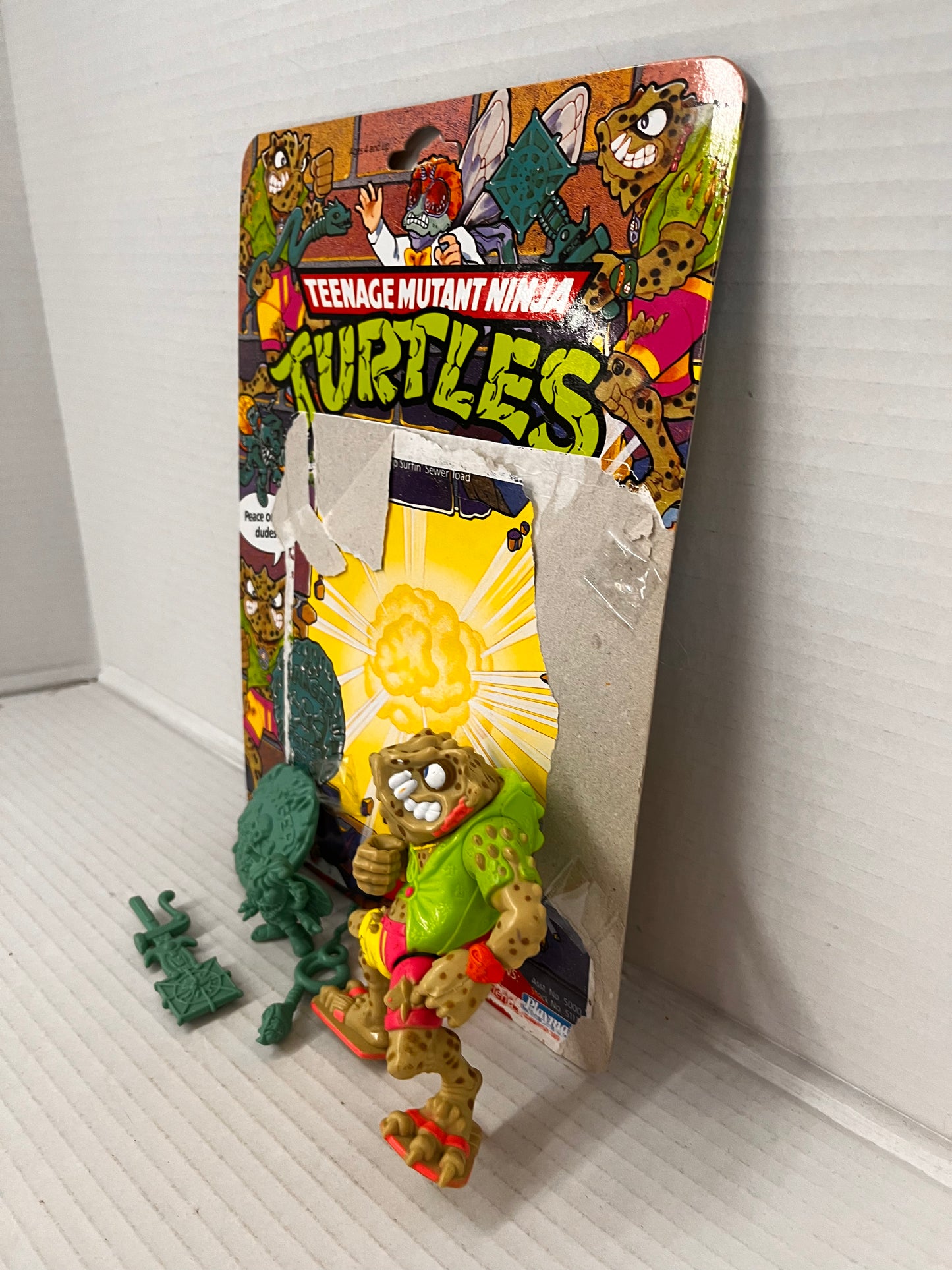 Vintage 1990 Playmates TMNT Napolean Bonafrog  Action Figure Complete