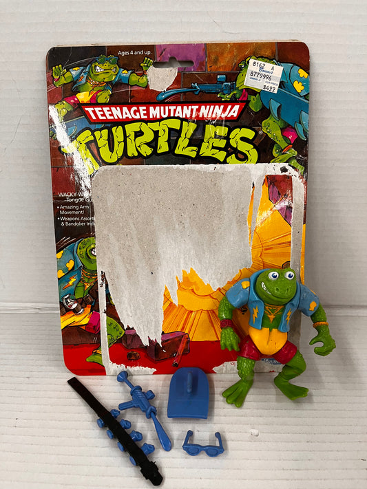 1989 Playmates TMNT Genghis Frog Vintage 100% Complete Ninja Turtles Loose WCard