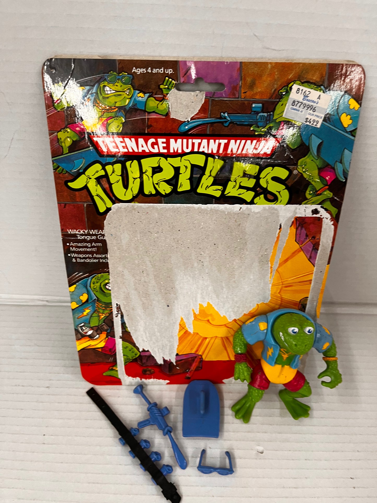 1989 Playmates TMNT Genghis Frog Vintage 100% Complete Ninja Turtles Loose WCard
