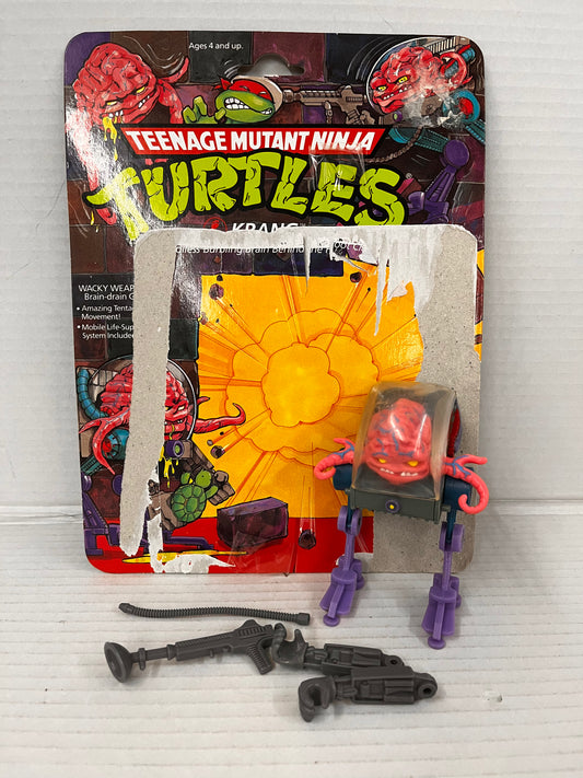 Krang 100% Complete Teenage Mutant Ninja Turtles TMNT Playmates 1989 Loose WCard