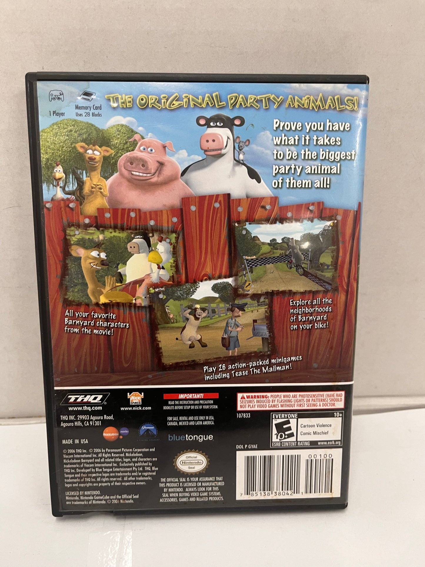 Barnyard Nintendo GameCube 2006 Complete