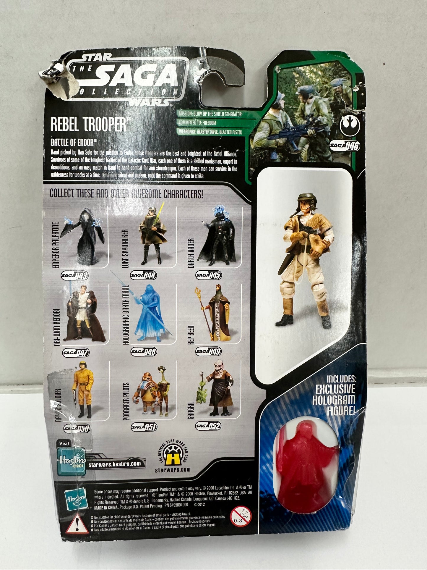 Hasbro Star Wars The Saga Collection REBEL TROOPER (#046) Action Figure 2006 New