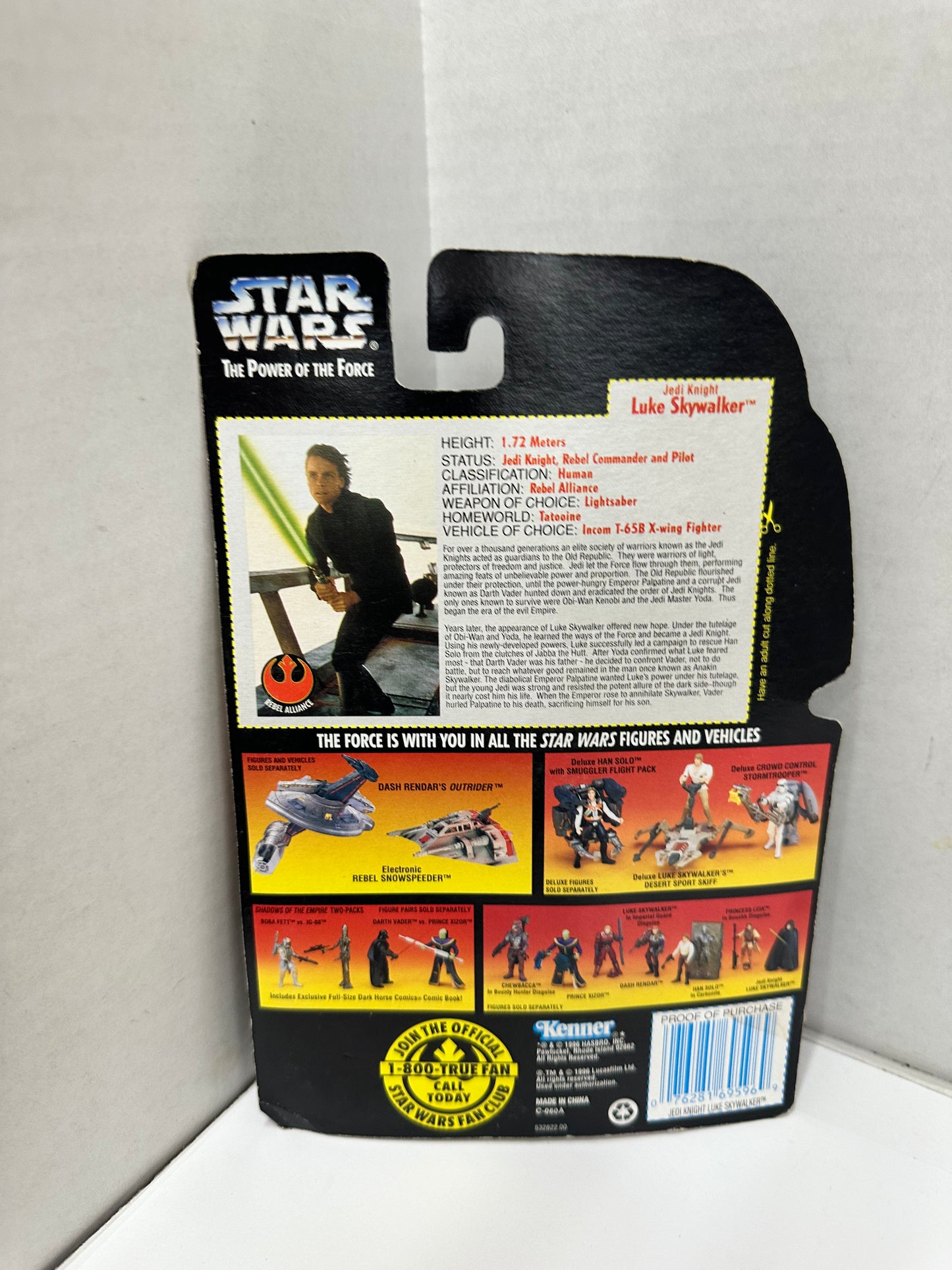 Star Wars Power Of The Force Luke Jedi Knight 3.75" Action Figure 1996 Hasbro