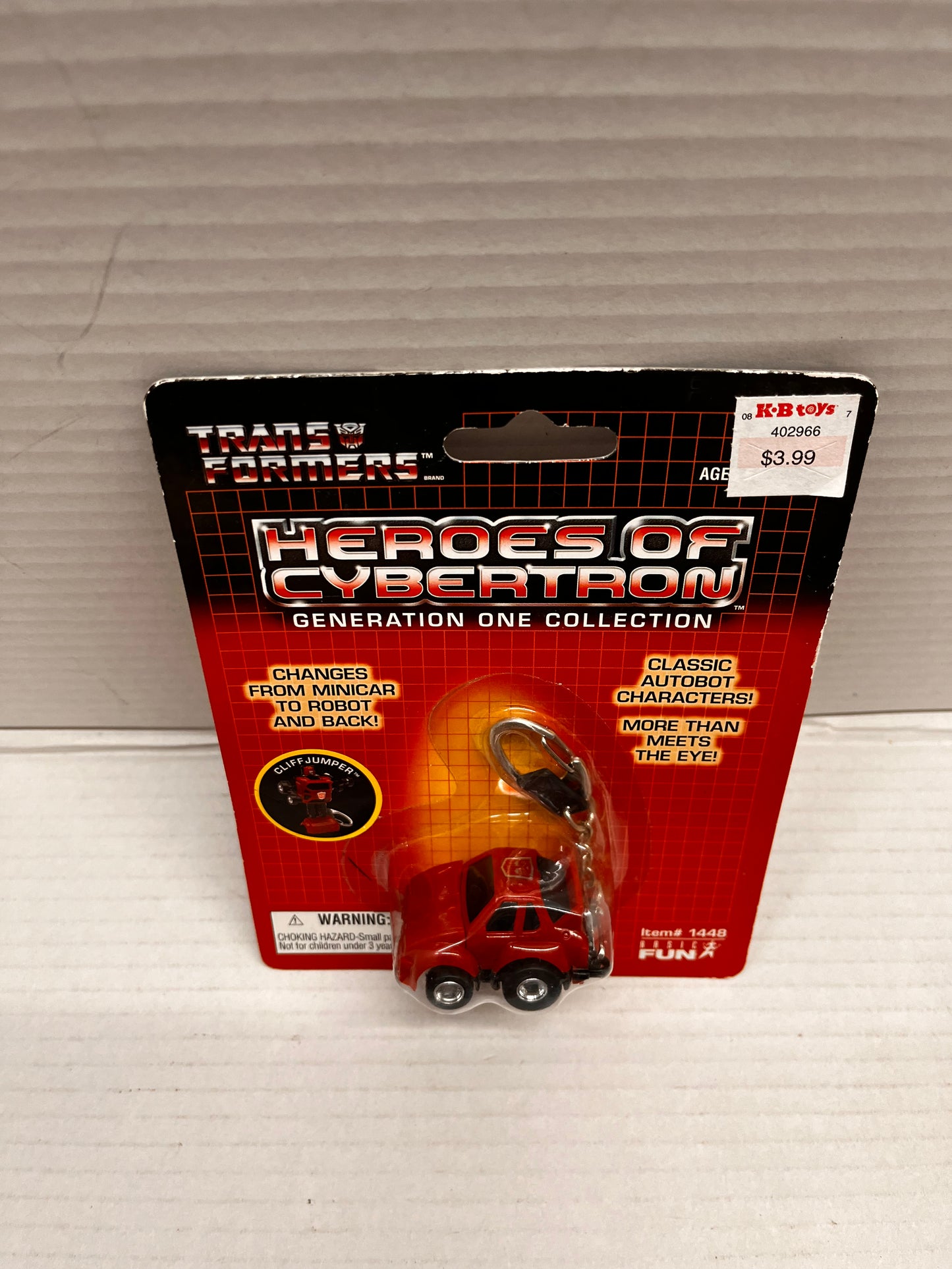 NEW/SEALED Transformers Heroes of Cybertron G1 Cliffjumper Key Chain 2006