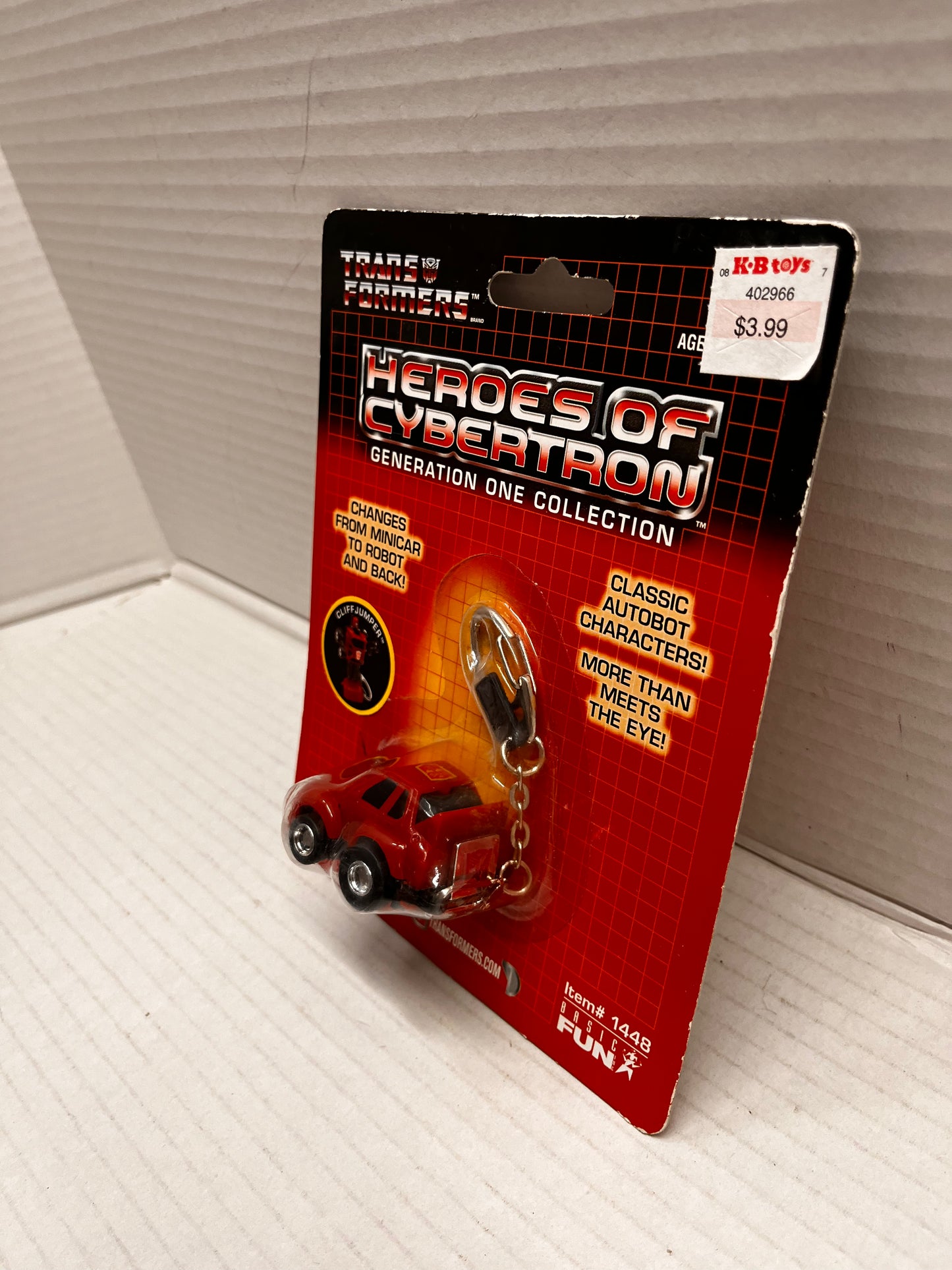 NEW/SEALED Transformers Heroes of Cybertron G1 Cliffjumper Key Chain 2006