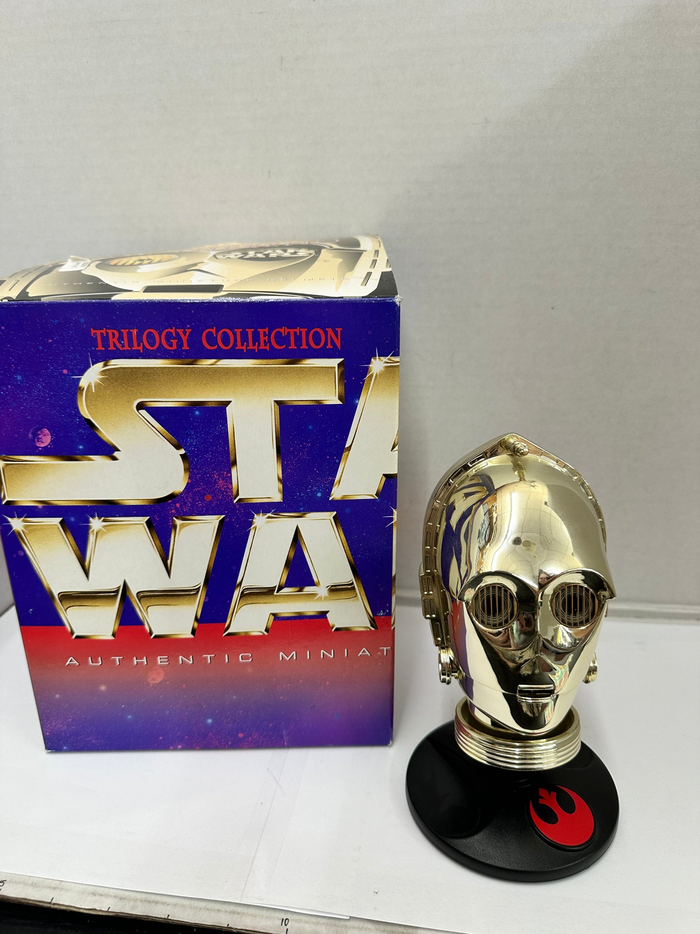 1997 Riddell Star Wars See-Threepio C-3PO Miniature Motion Sensor Helmet