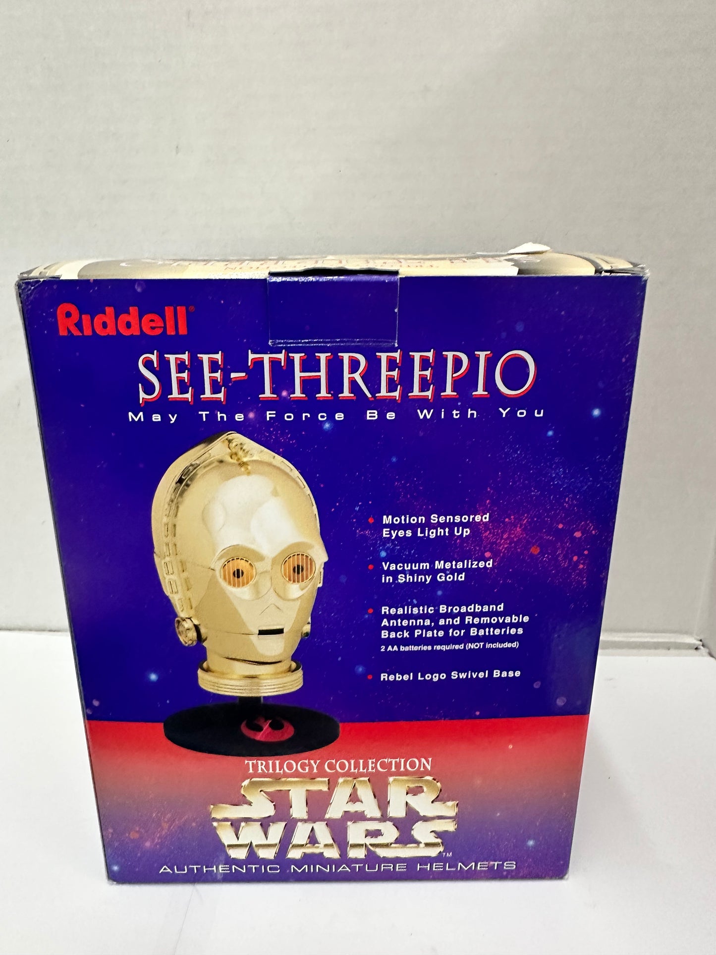 1997 Riddell Star Wars See-Threepio C-3PO Miniature Motion Sensor Helmet