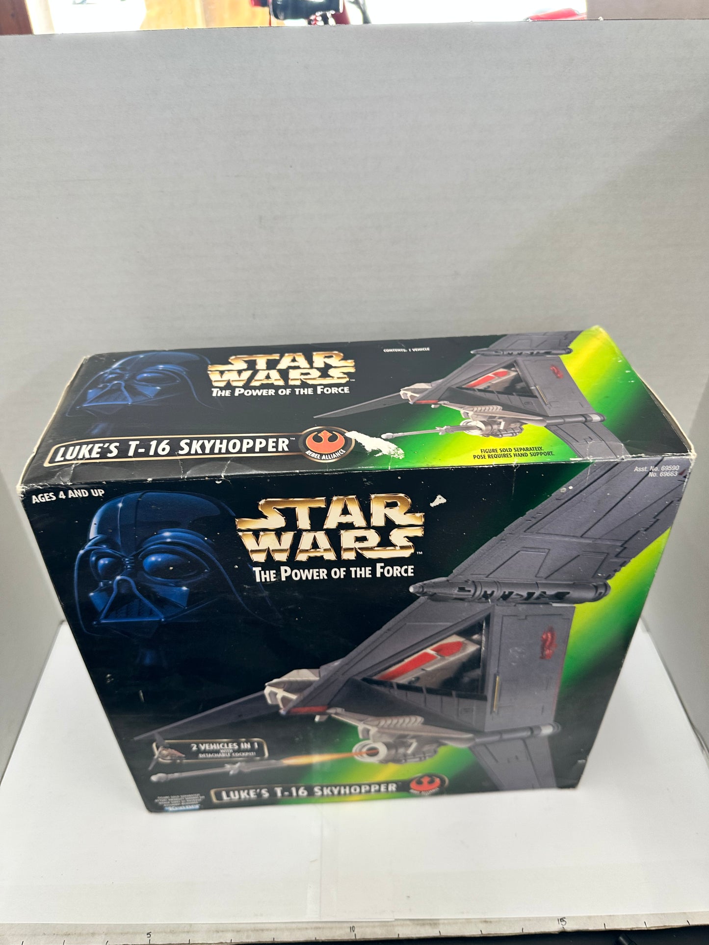 Vintage Star Wars Power Of The Force Luke's T-16 Skyhopper Rebel Alliance Kenner