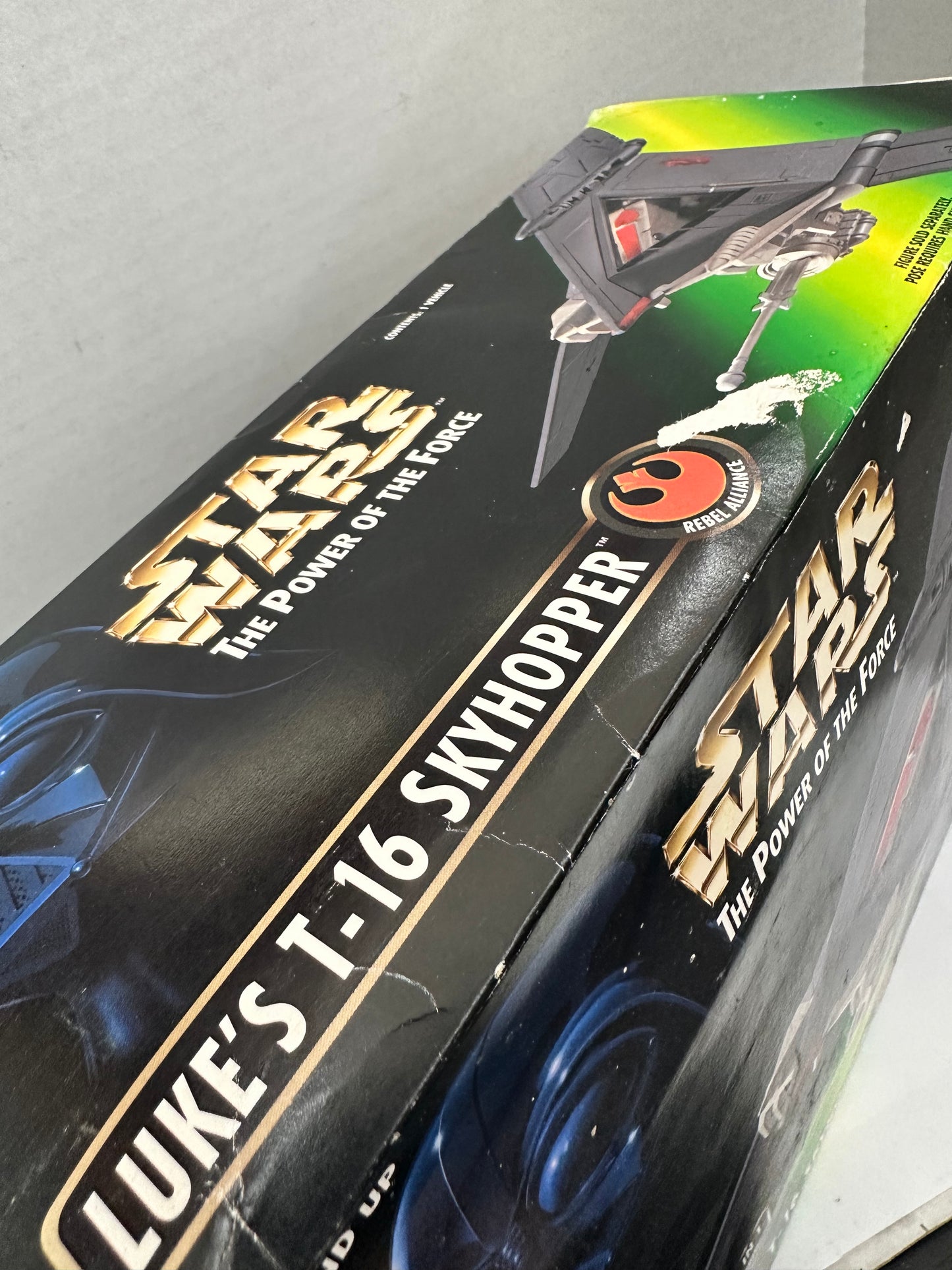 Vintage Star Wars Power Of The Force Luke's T-16 Skyhopper Rebel Alliance Kenner