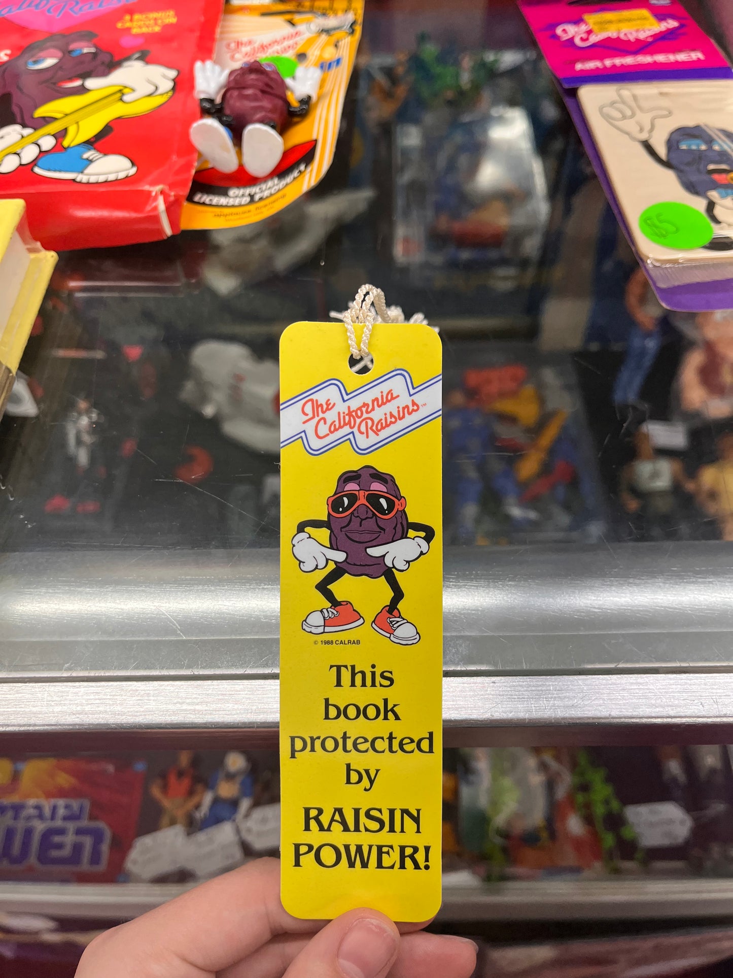 Vintage 80s "The California Raisins" Bookmark "Raisin Power" 1988 Antioch H-1076
