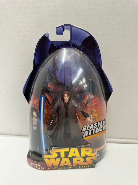 Star Wars Anakin Skywalker 2005 Revenge of the Sith #28 Slashing Attack New