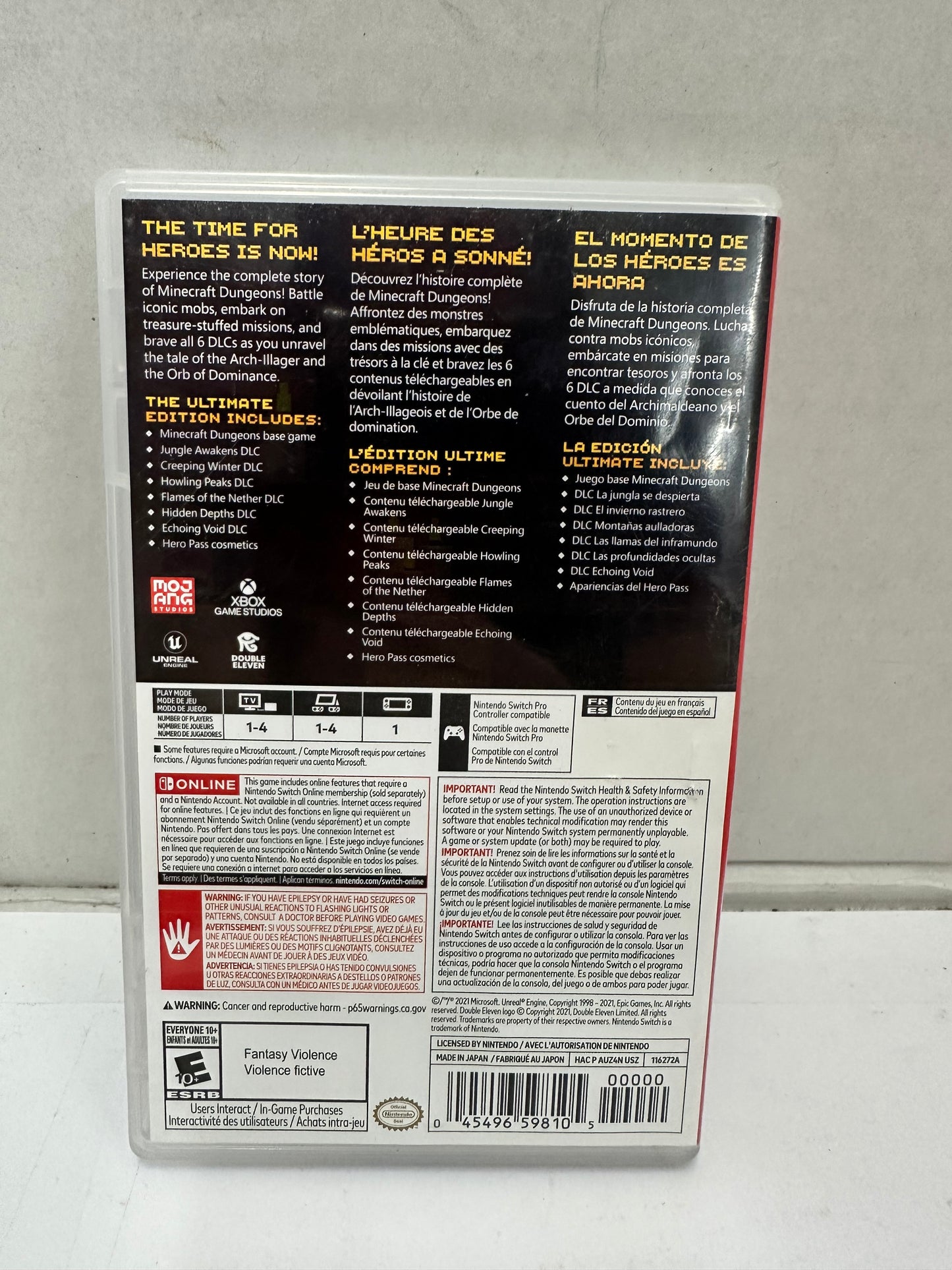 Minecraft Dungeons Ultimate Edition - Nintendo Switch