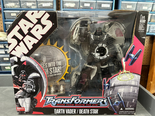 Transformers Star Wars Darth Vader Death Star Figure 2007 Hasbro NEW- Electronic