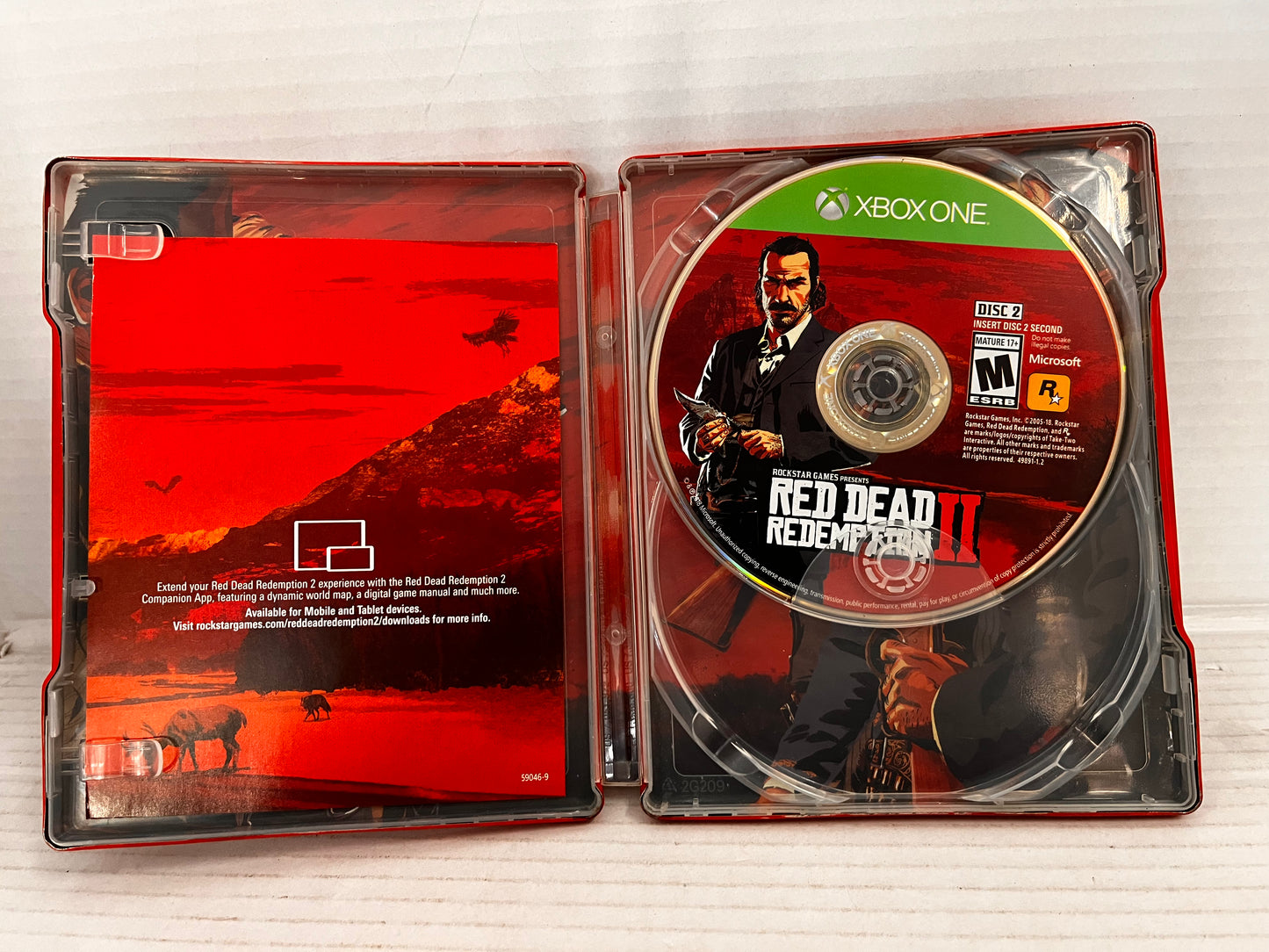 Red Dead Redemption 2 Xbox One Steel Book Edition Disc 2 Only