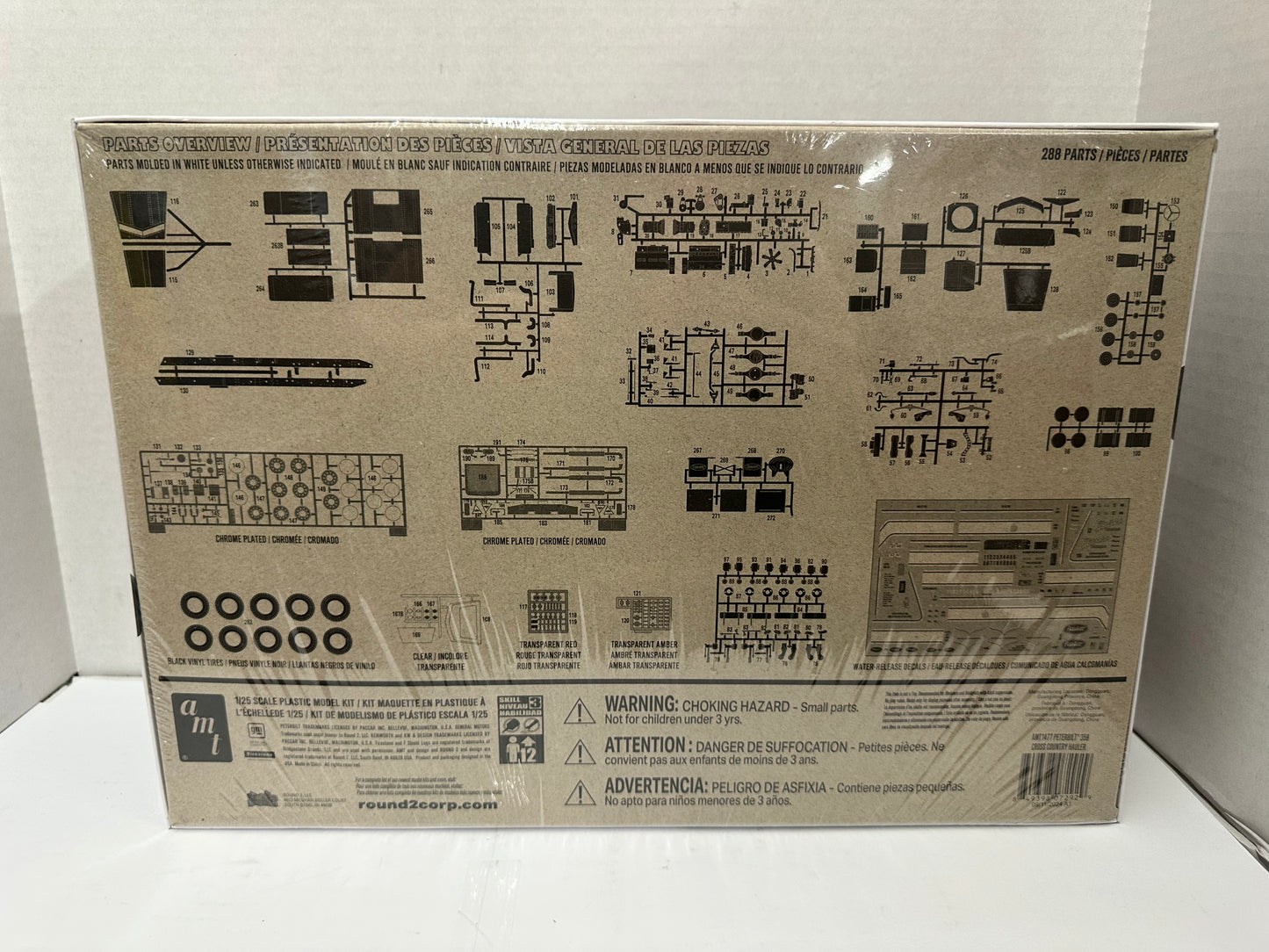 AMT #1477M 1/25 Scale Peterbilt 359 Cross Country Hauler Updated Kit 2025 Sealed
