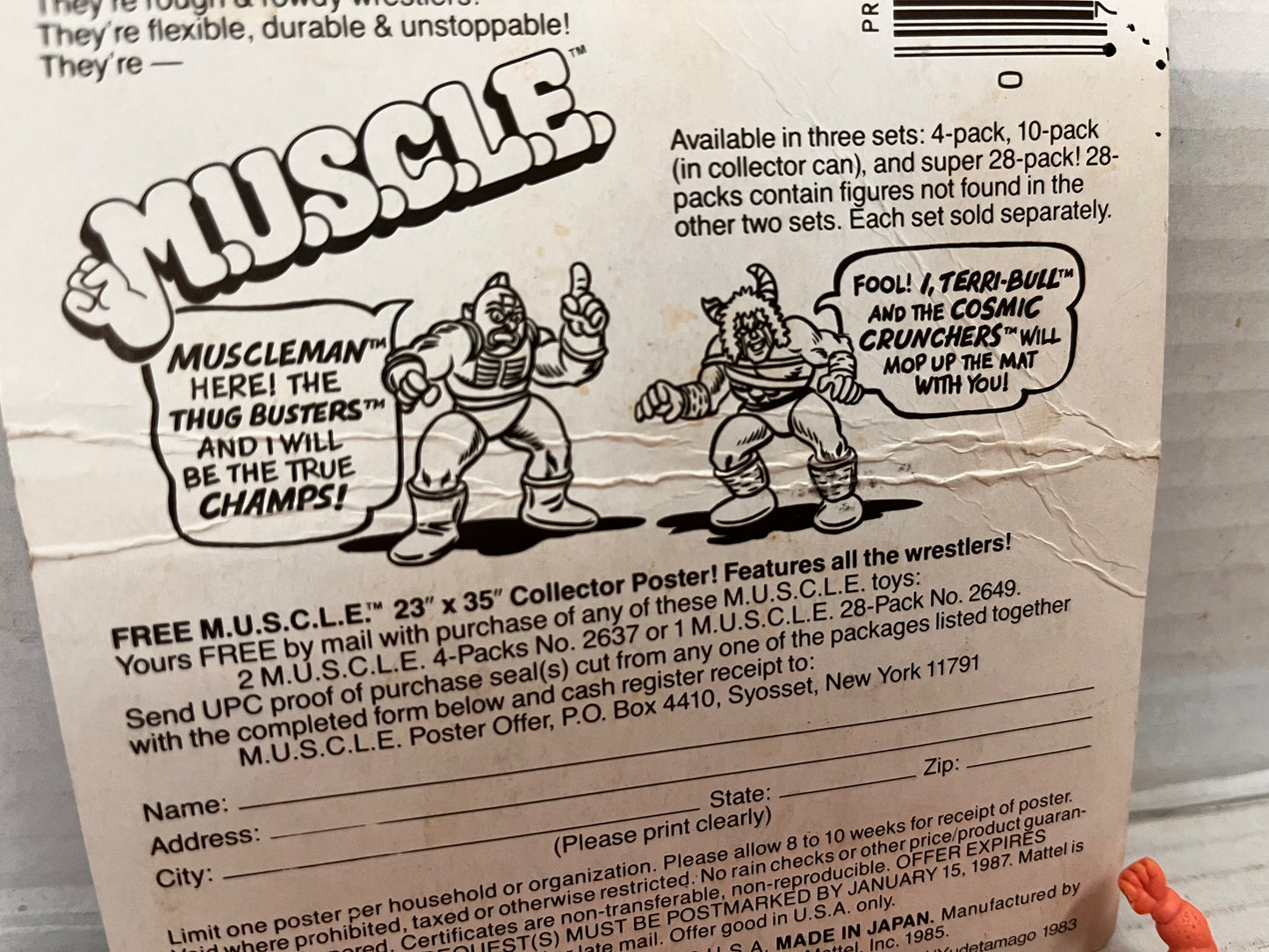 Mattel M.U.S.C.L.E. Men 10 Figures Flesh Muscle 1985 Wrestling