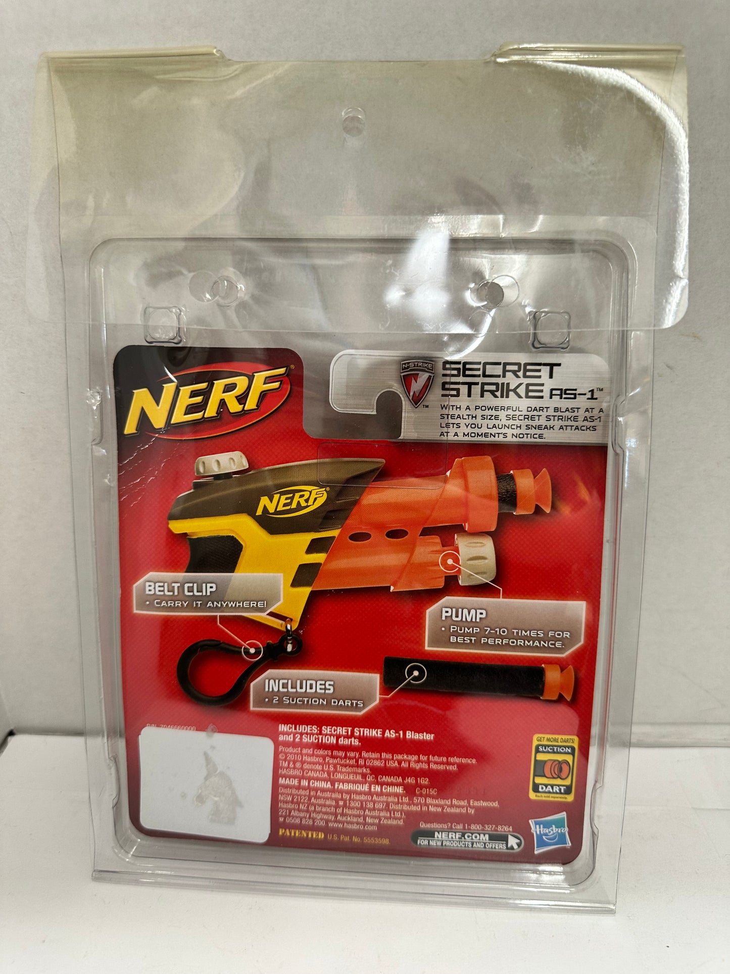 Nerf N Strike Secret Strike AS-1 Stealth Blaster Pocket Size Hasbro 2010