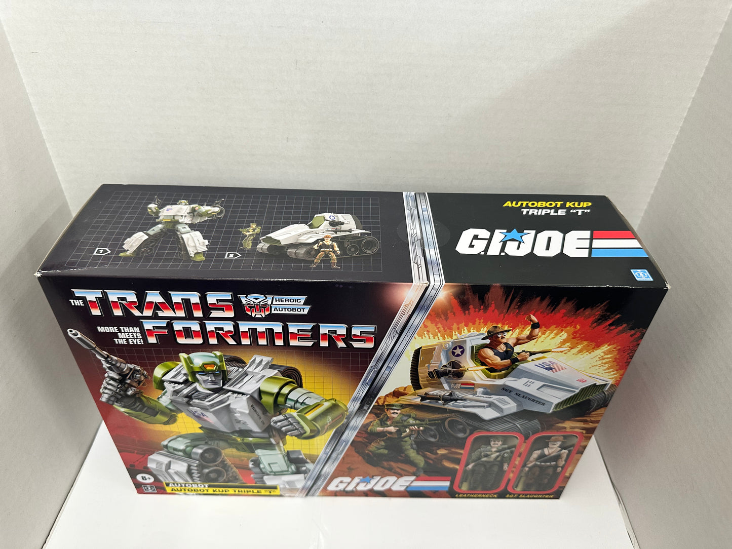 Transformers X GI Joe Autobot Kup Triple T W/ Sgt Slaughter & Leatherneck Hasbro