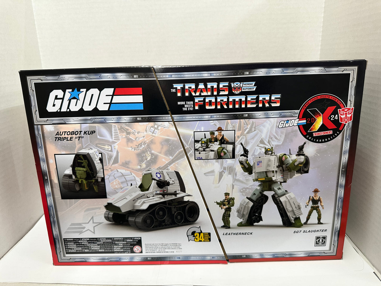 Transformers X GI Joe Autobot Kup Triple T W/ Sgt Slaughter & Leatherneck Hasbro