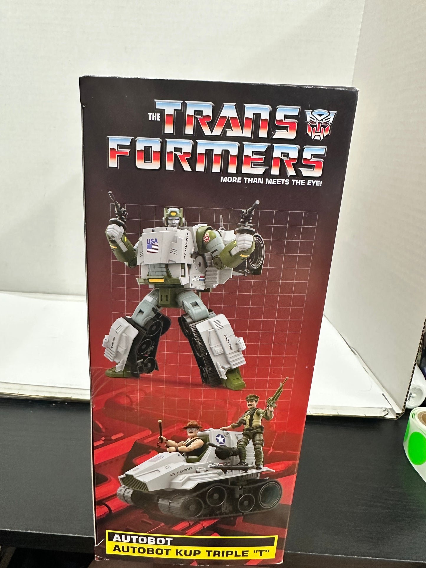 Transformers X GI Joe Autobot Kup Triple T W/ Sgt Slaughter & Leatherneck Hasbro