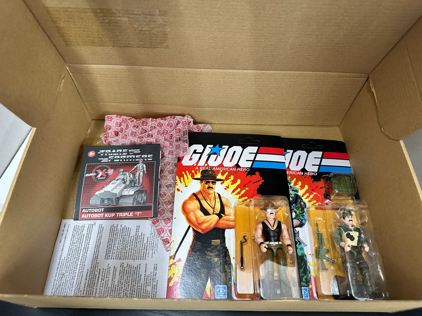 Transformers X GI Joe Autobot Kup Triple T W/ Sgt Slaughter & Leatherneck Hasbro