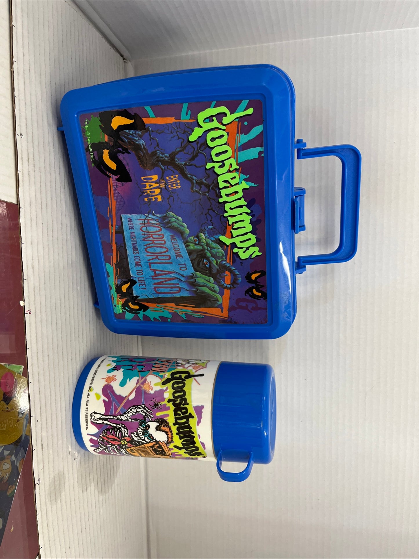 Vintage 1990s Goosebumps Plastic Lunchbox and Thermos
