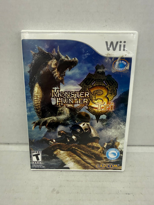 Monster Hunter Tri 3 (Nintendo Wii, 2010) Complete W/ Manual