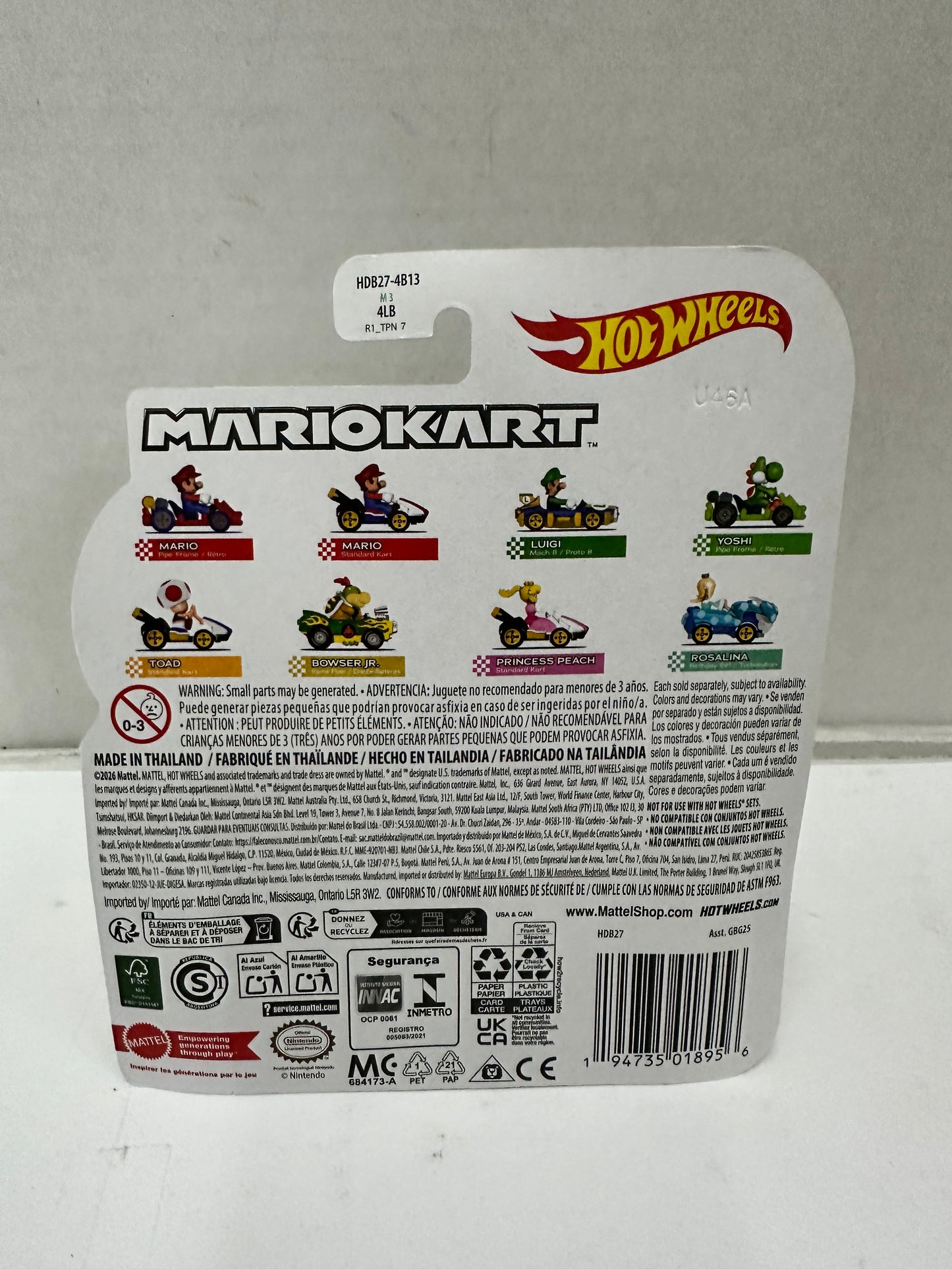 Hot Wheels Mario Kart - Bowser Jr Flame Flyer - Die-Cast Vehicle