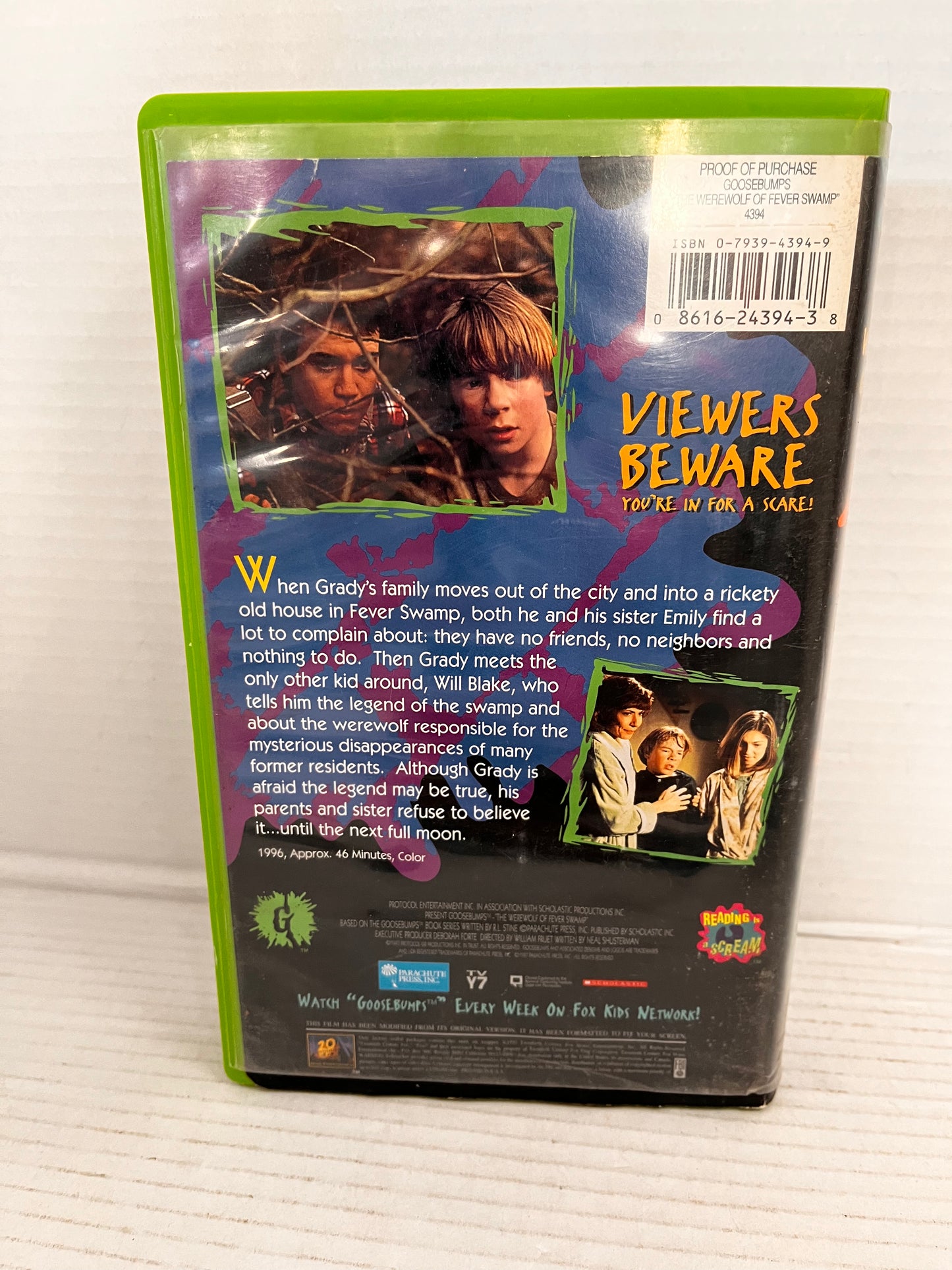 Goosebumps The Werewolf of Fever Swamp VHS Tape 1997 Children’s Horror