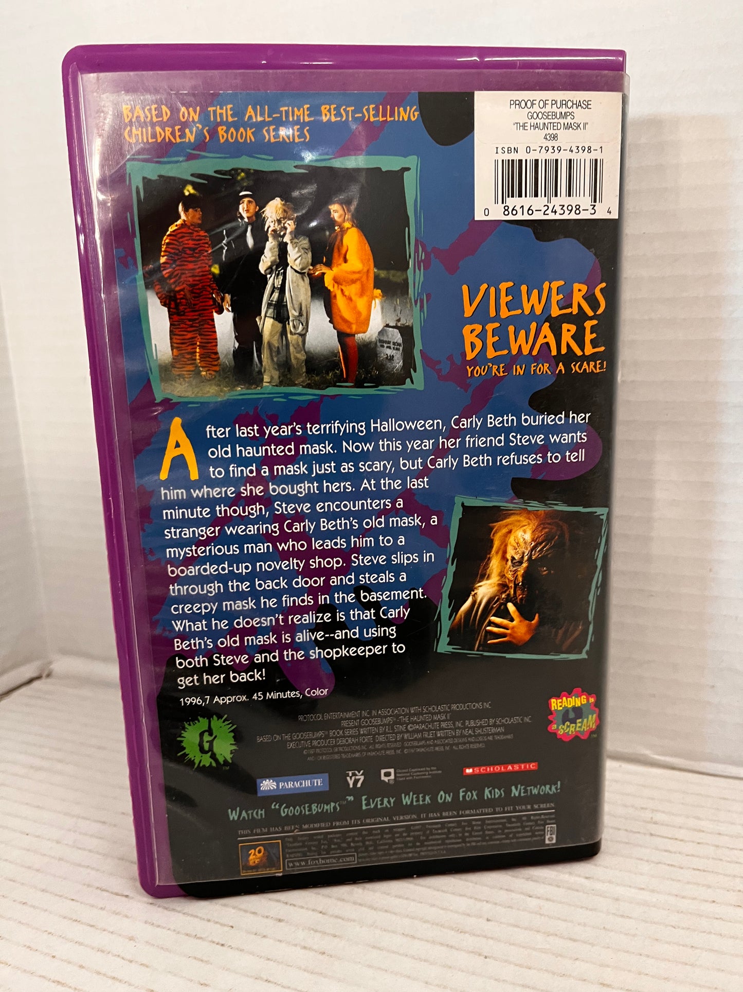 Vtg RL Stine VHS (Book #36 )The Haunted Mask II GOOSEBUMPS 1996