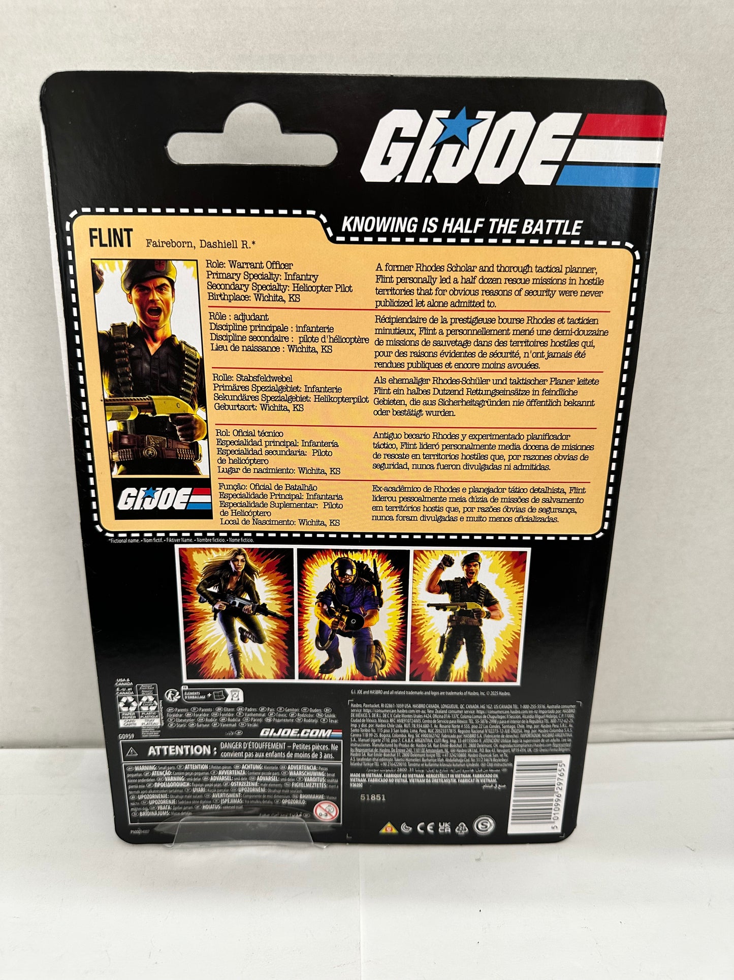 GI Joe Classified Series Flint 6" Action Figure Retro 2025 Hasbro New Sealed
