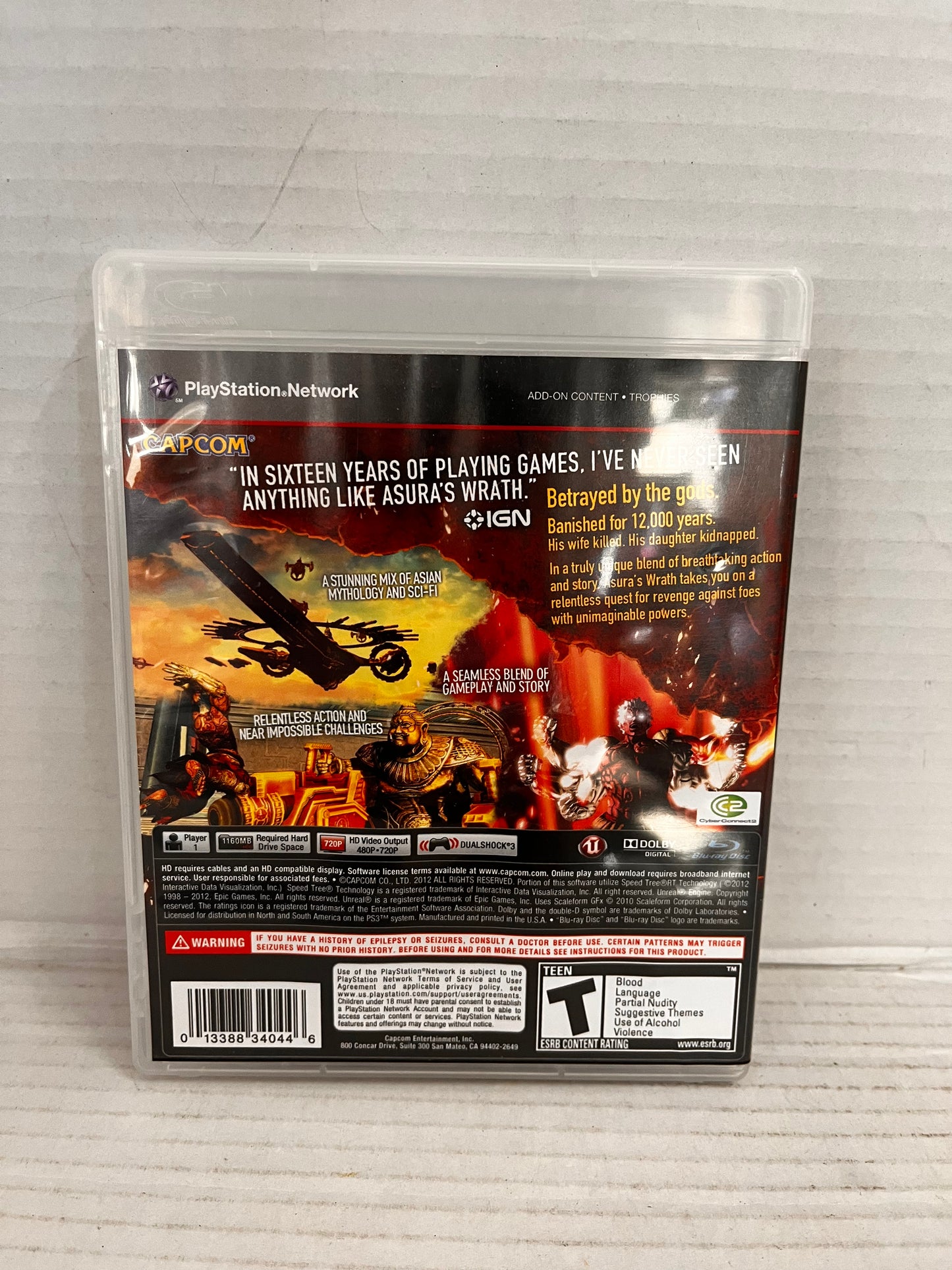 Asura's Wrath (Sony PlayStation 3, 2012) PS3