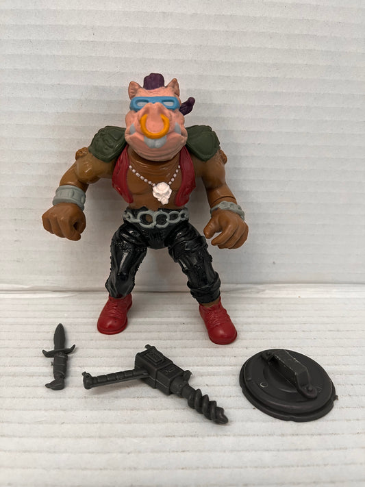 1988 Playmates TMNT Hard Head Bebop Vintage Figure Loose Complete - #1