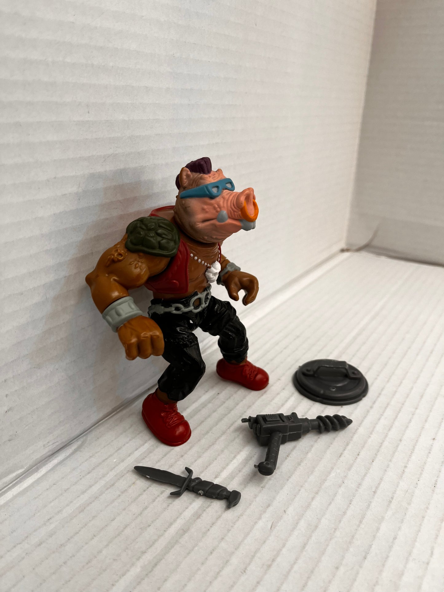 1988 Playmates TMNT Hard Head Bebop Vintage Figure Loose Complete - #1