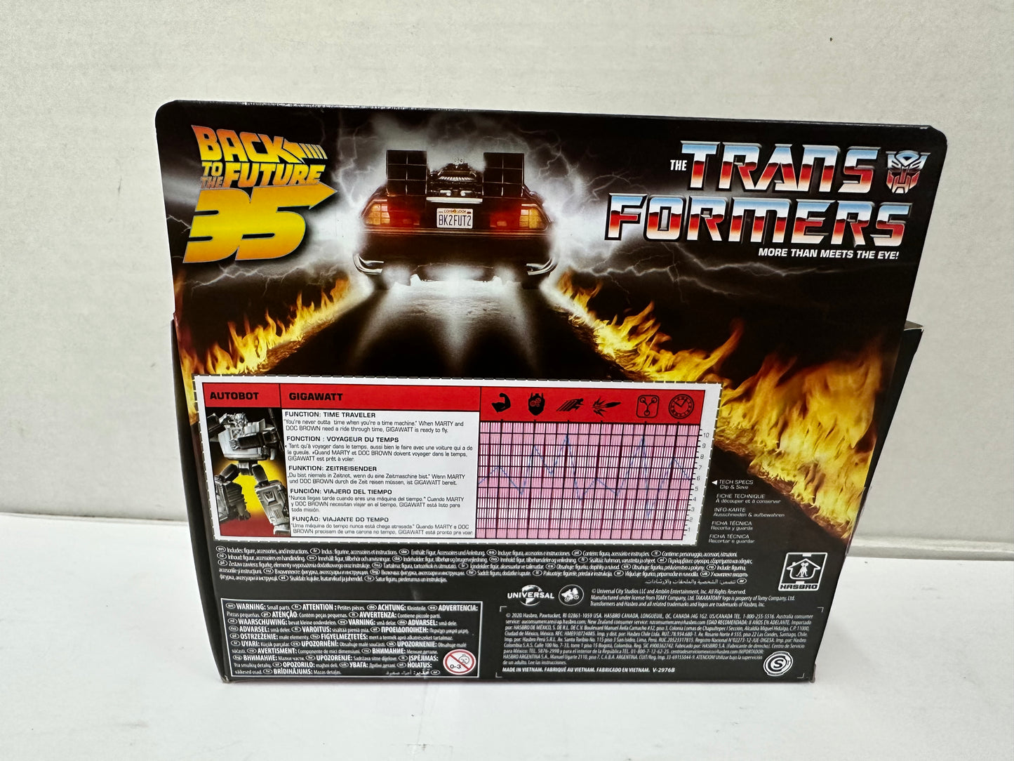 Hasbro Transformers Back to the Future Gigawatt 6 Inch Action Figure