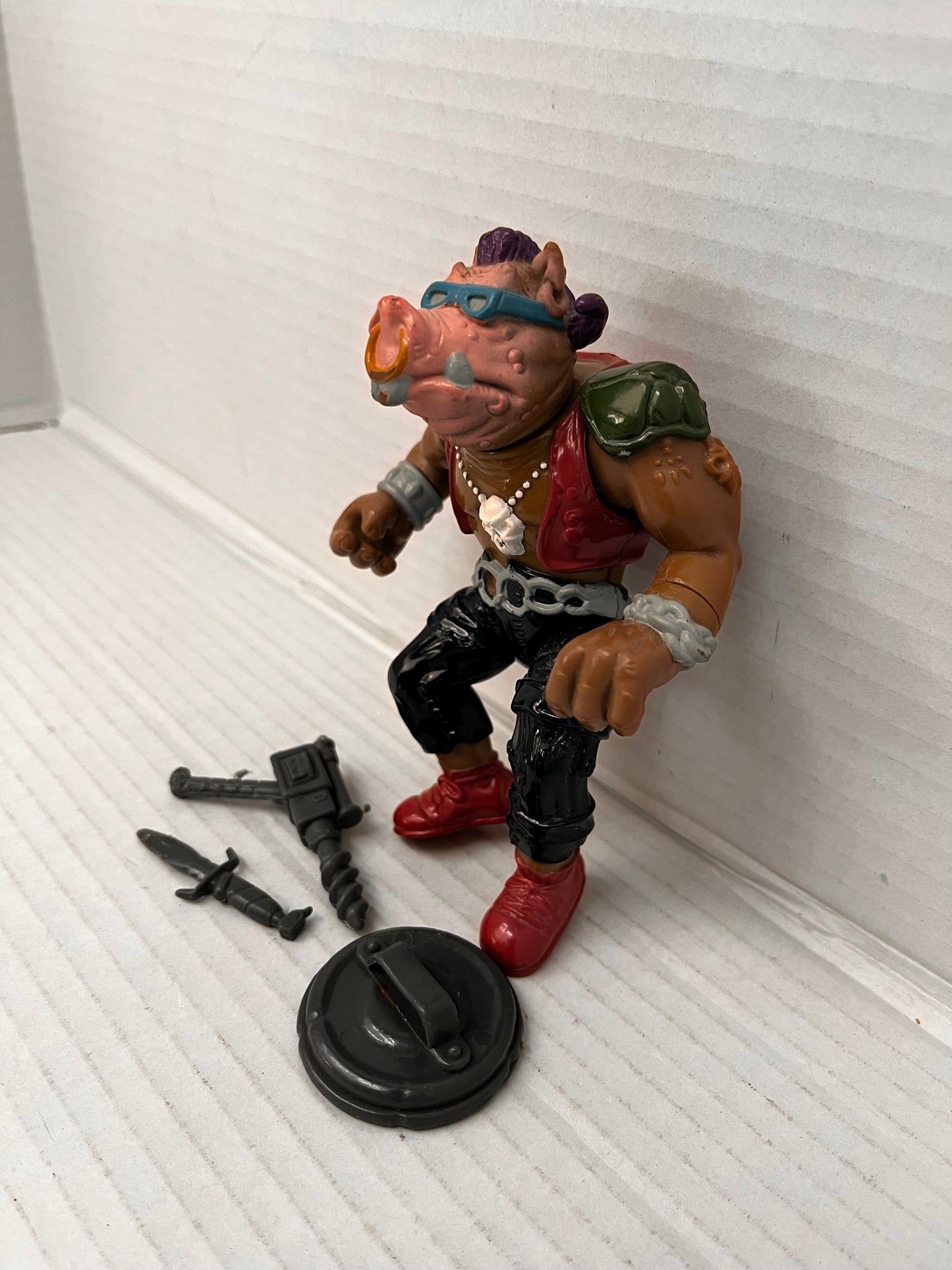 1988 Playmates TMNT Hard Head Bebop Vintage Figure Loose Complete - #2