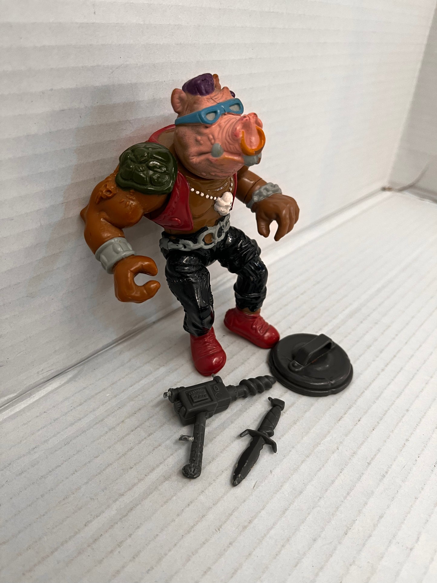 1988 Playmates TMNT Hard Head Bebop Vintage Figure Loose Complete - #2
