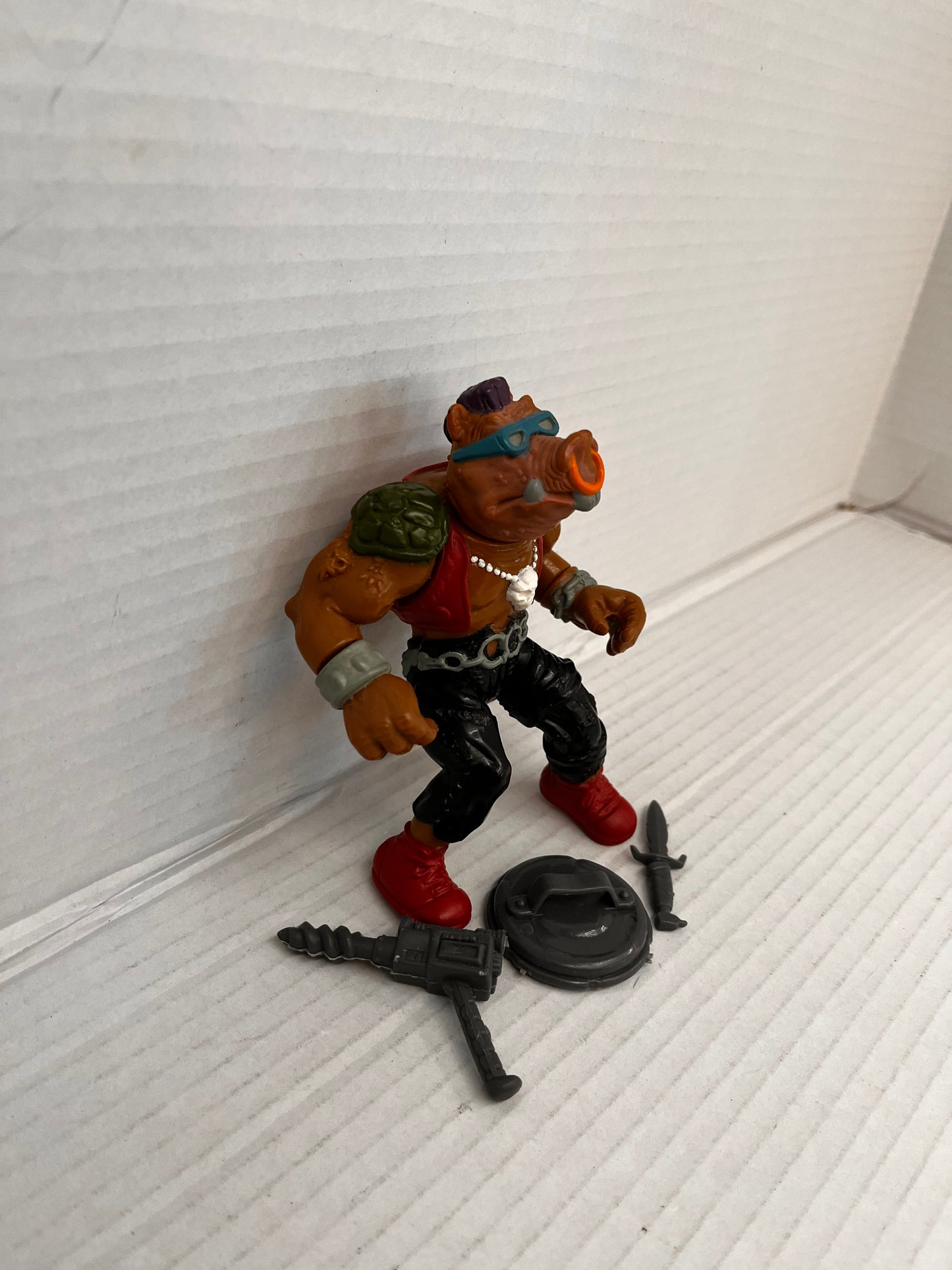 1988 Playmates TMNT Hard Head Bebop Vintage Figure Loose Complete - #3