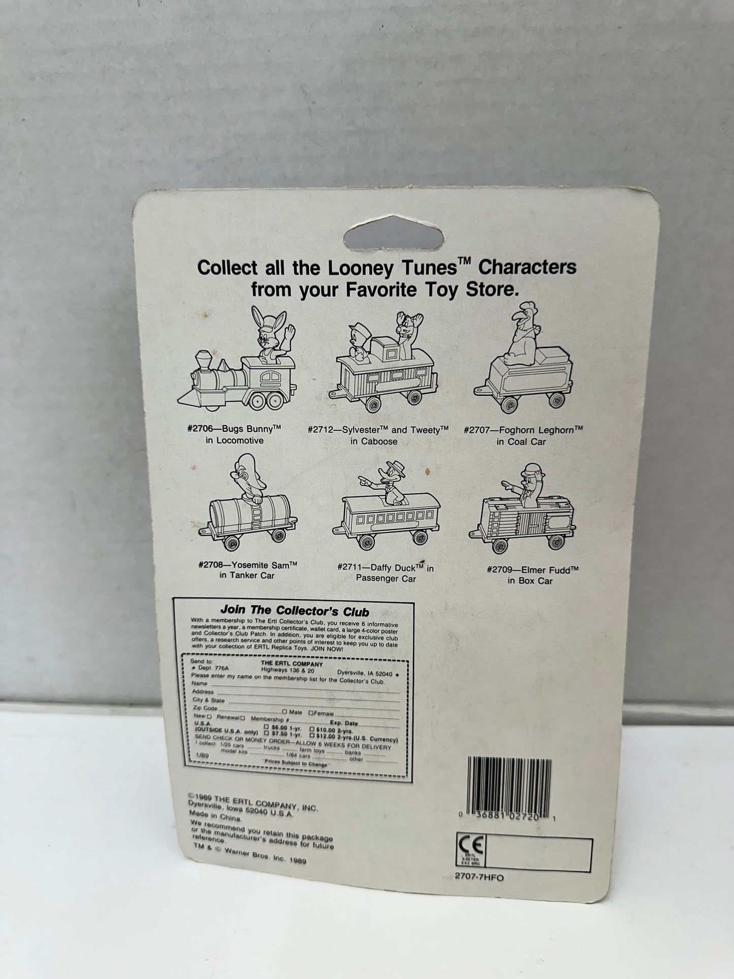 1989 ERTL Looney Tunes Train Foghorn Leghorn in Coal Car Warner Brothers Inc