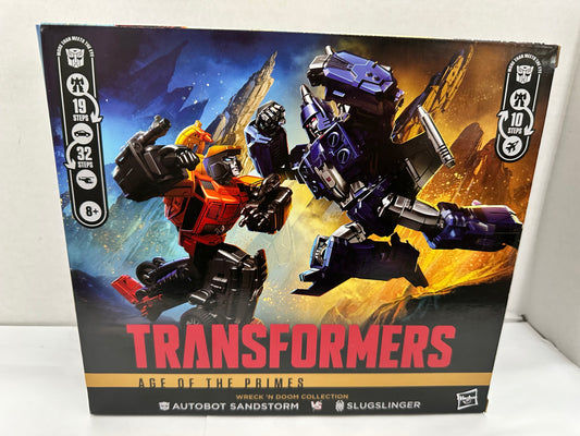Transformers Age Of The Primes WreckNDoom Autobot Sandstorm Vs Slugslinger