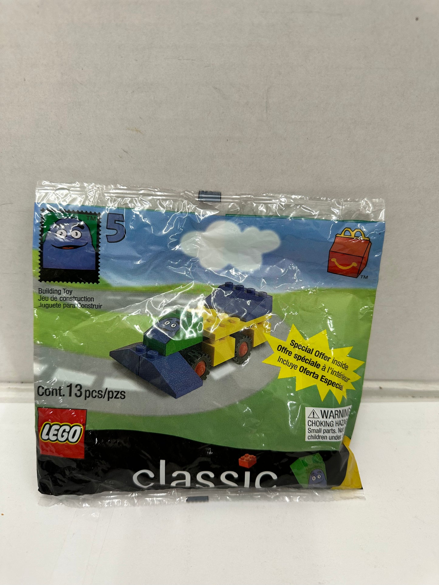 1999 LEGO #5 MCDONALD'S HAPPY MEAL TOY PURPLE CAR CLASSIC GRIMACE VINTAGE