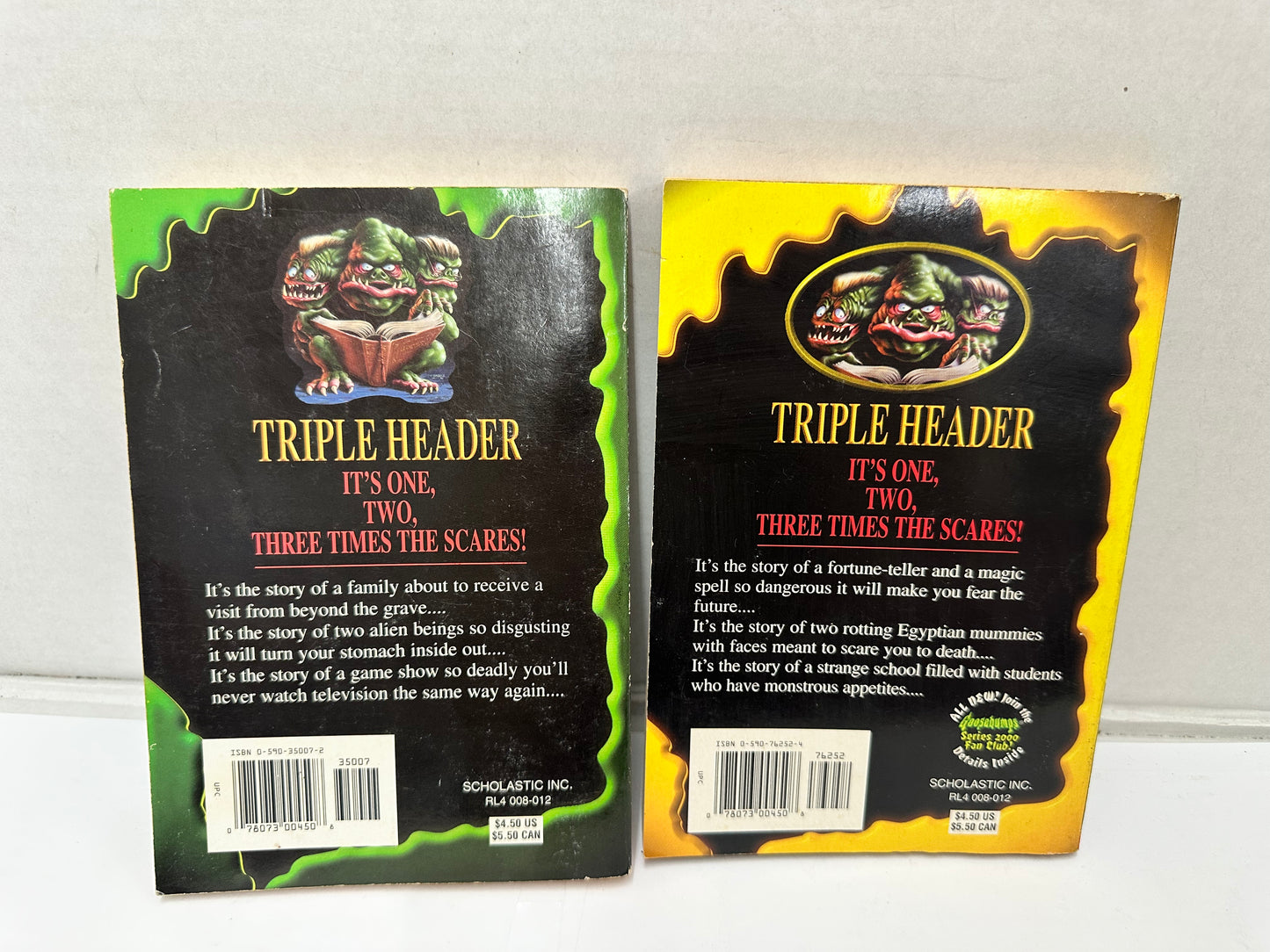 Goosebumps Triple Header Books 1 & 2 Set (1997-98)