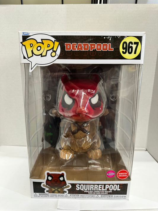 Funko Pop! Vinyl Jumbo 10 in: Marvel - SQUIRRELPOOL (Flocked) - GameStop ) #967