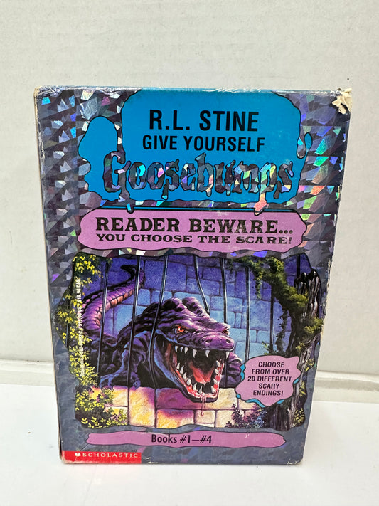 Give Yourself Goosebumps #1-4 Box Set R.L. Stine Scholastic VTG